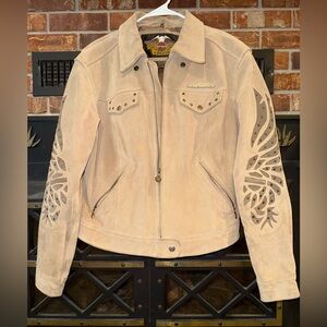 Harley-Davidson Women's Light Tan Leather Jacket & Vest